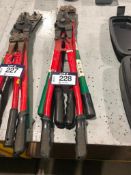 Lot of (2) Asst. Crimping Tools and (1) Set of Bolt Cutters