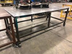 8' X 4' Shop-Built Steel Welding Table on Casters