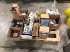 Pallet of Asst. Electrical Components including Feeder Relay, Power Supply etc.