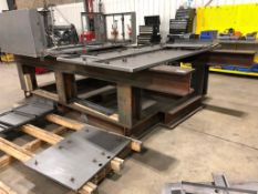 Lot of Shop Built I-Beam Work Surface (Cabinets Not Included)