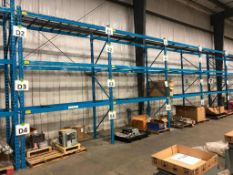 Lot of (4) Sections of Pallet Racking 41”X9’X12’