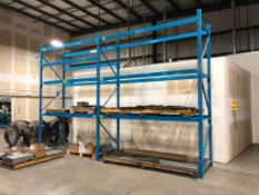 (2) Sections of 42" X 9' X 12' Pallet Racking including (3) Frames, (14) Beams