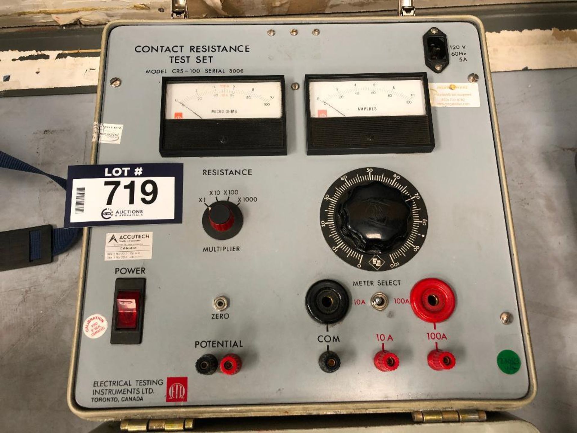 ETI CRS-100 Contact Resistance Test Set - Image 2 of 2