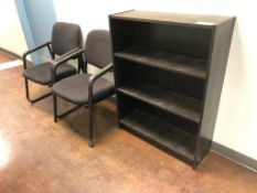 Lot of (1) Book Shelf and (2) Side Chairs
