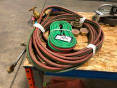 Lot of Asst. Oxy/Acetylene Hoses w/ Gauges and Torches