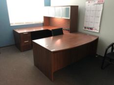 U-Shaped Desk w/ Hutch, Task Chair, (2) Side Chairs, Cabinet, Side Table, etc.