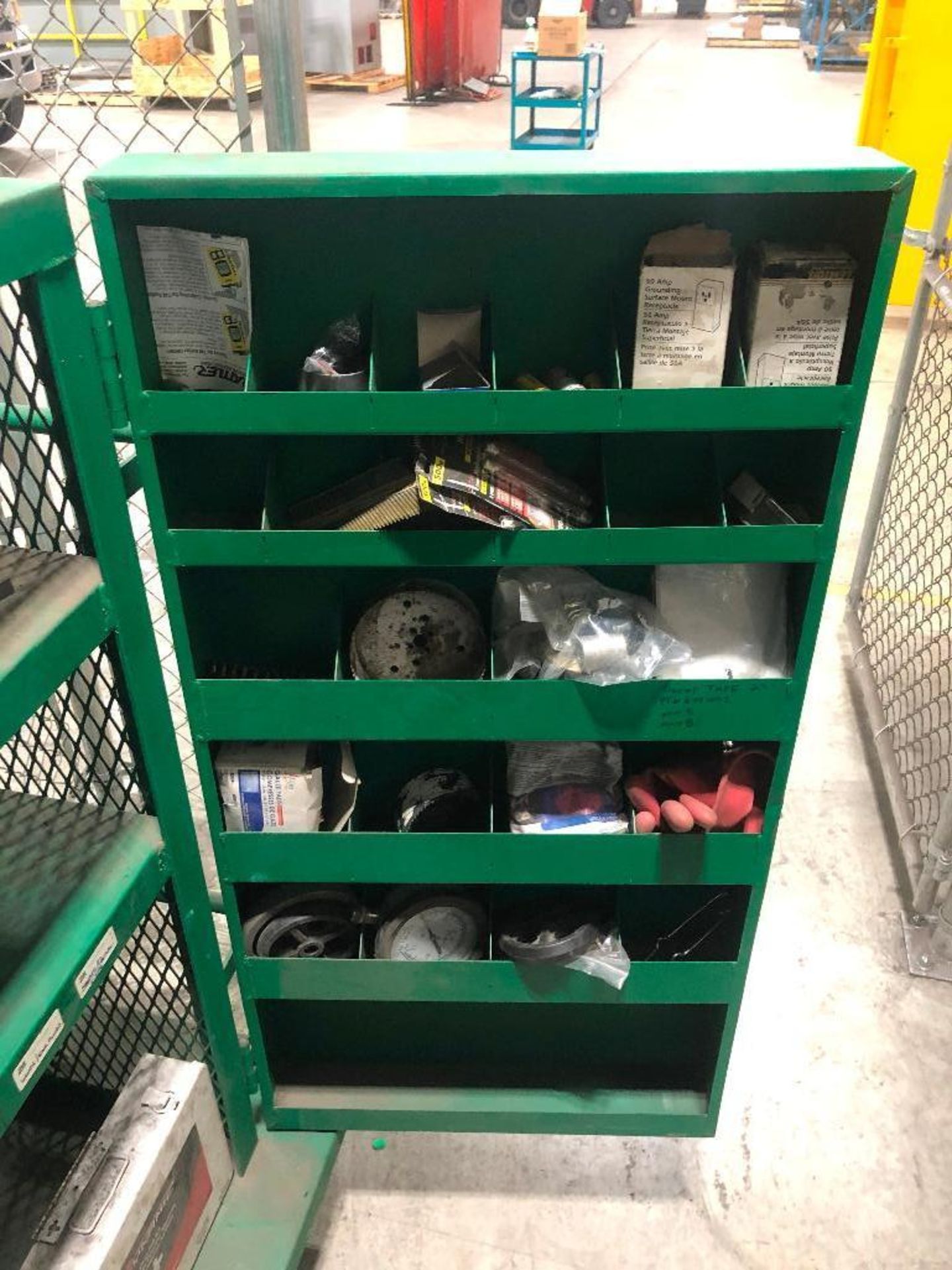 Greenlee Mesh Utility Cabinet w/ Asst. Contents including Hard Hats, First Aid Kit, etc. - Image 5 of 5