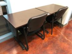 Lot of (2) Side Tables and (2) Side Chairs