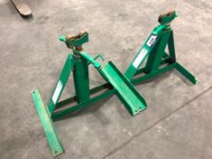 Lot of (2) Greenlee 683 Reel-Type Screw Stand