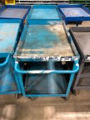 Lot of (2) 2-Tier Shop Carts