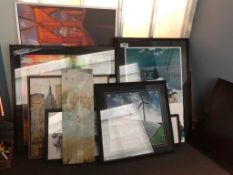 Lot of Approx. (15) Pieces of Asst. Art Work