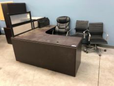 L-Shaped Office Desk w/ Task Chair