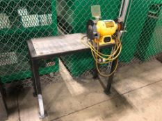 DeWalt DW-756 6" Bench Grinder w/ 3' X 14" Steel Tables