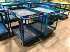 Lot of (2) 2-Tier Shop Carts