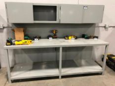 8' X 30" Shop-Built Steel Work Bench (Missing 1 Door)