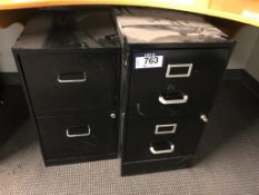 Lot of (2) 2-Drawer Vertical Filing Cabinets