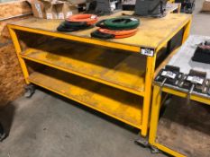 6' X 4' Shop-Built Steel Work Table w/ Casters