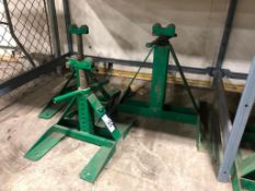 Lot of (3) Greenlee Screw-Type Reel Stand (2) 587 and (1) Greenlee 683 Screw-Type Reel Stand