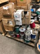 Pallet of Asst. Spools of Electrical Wire and Asst Boxes of Cable