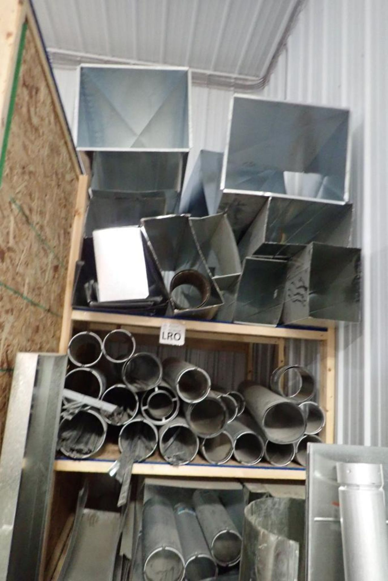 Contents of Pallet Racking inc. Ducting, Raw Tin, Furnace Fittings, etc. - Image 13 of 13
