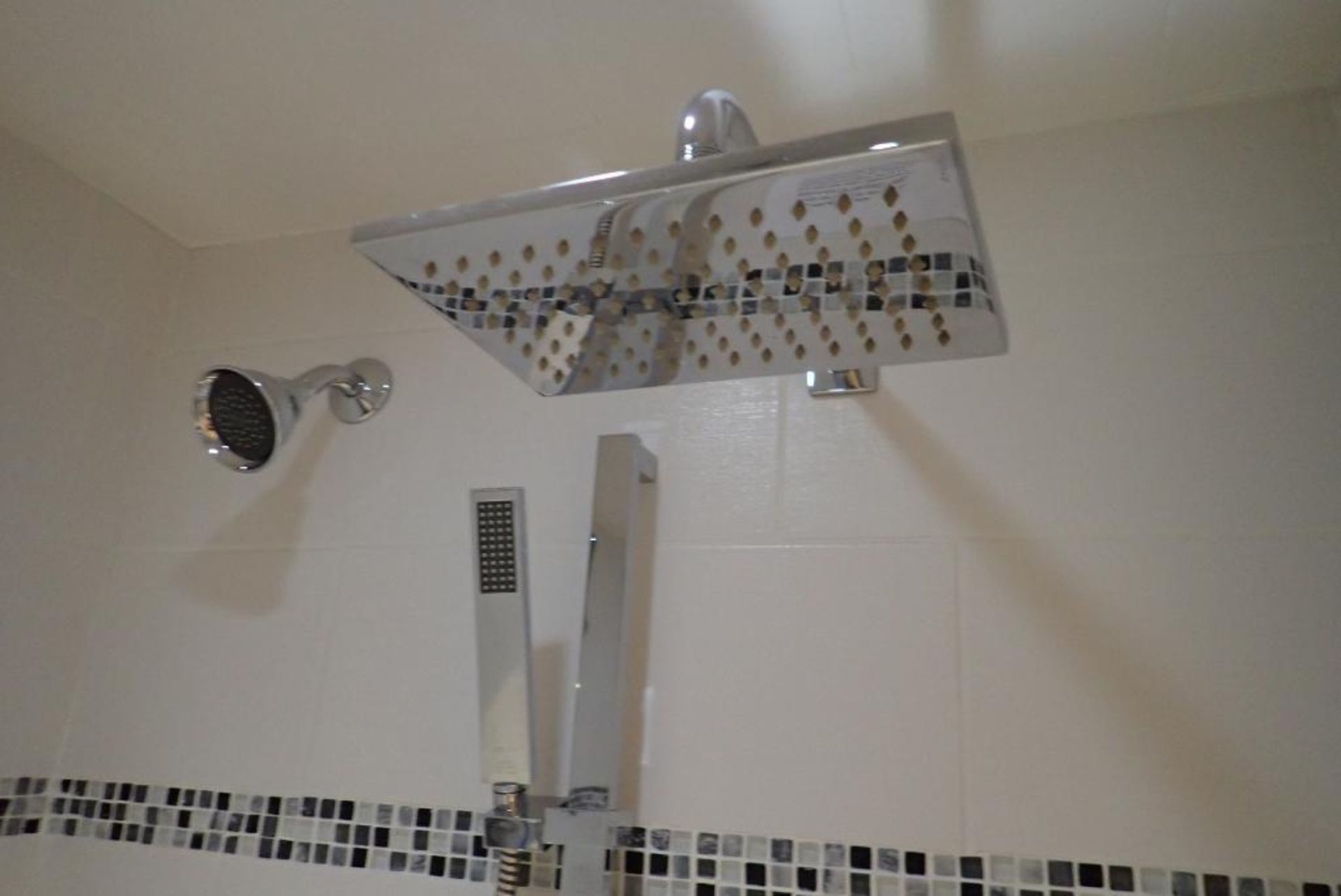 Delta Vero 10-Pc Shower System w/ Rain Head, Spray Head, Hand Shower w/ Drop Elbow, Diverters and Fa - Image 3 of 5