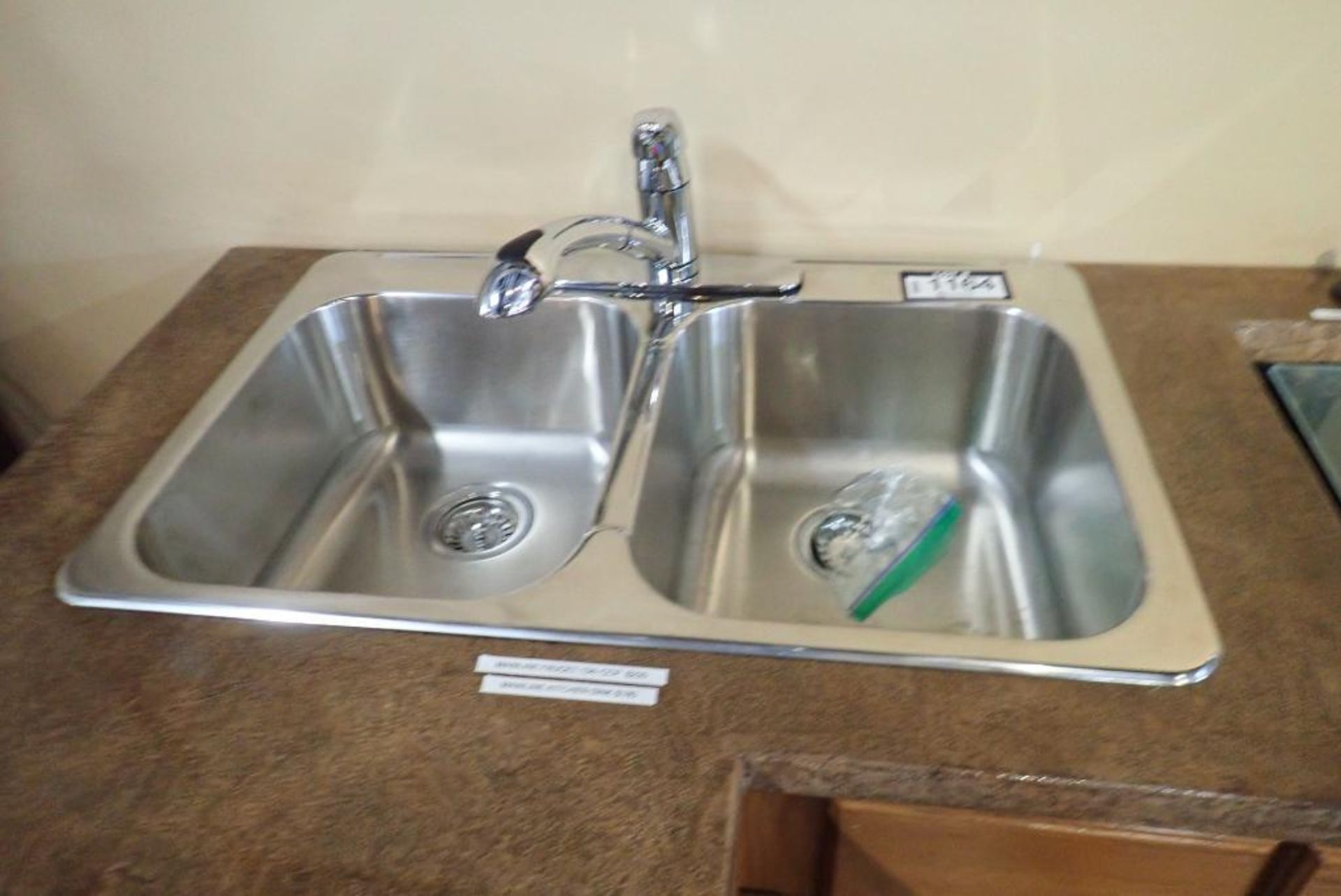 Mainline ML3120-8-20 2-Compartment Kitchen Sink w/ 134-CCP Faucet.