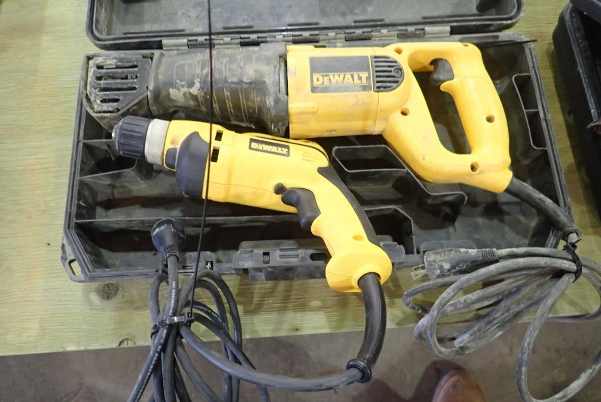 Lot of DeWalt Electric Reciprocating Saw and 3/8" Drill.