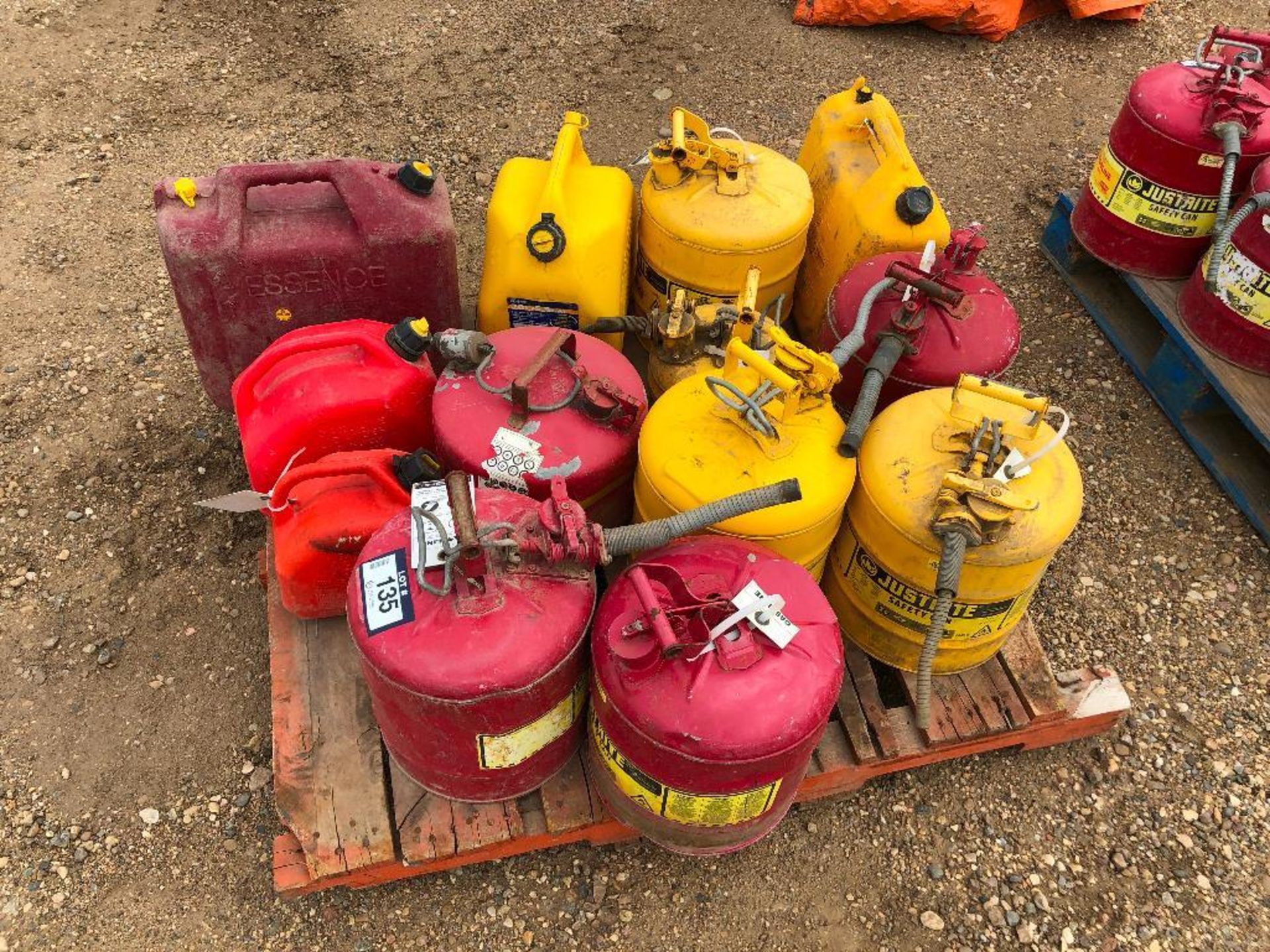 Pallet of (12) Asst. Fuel Cans