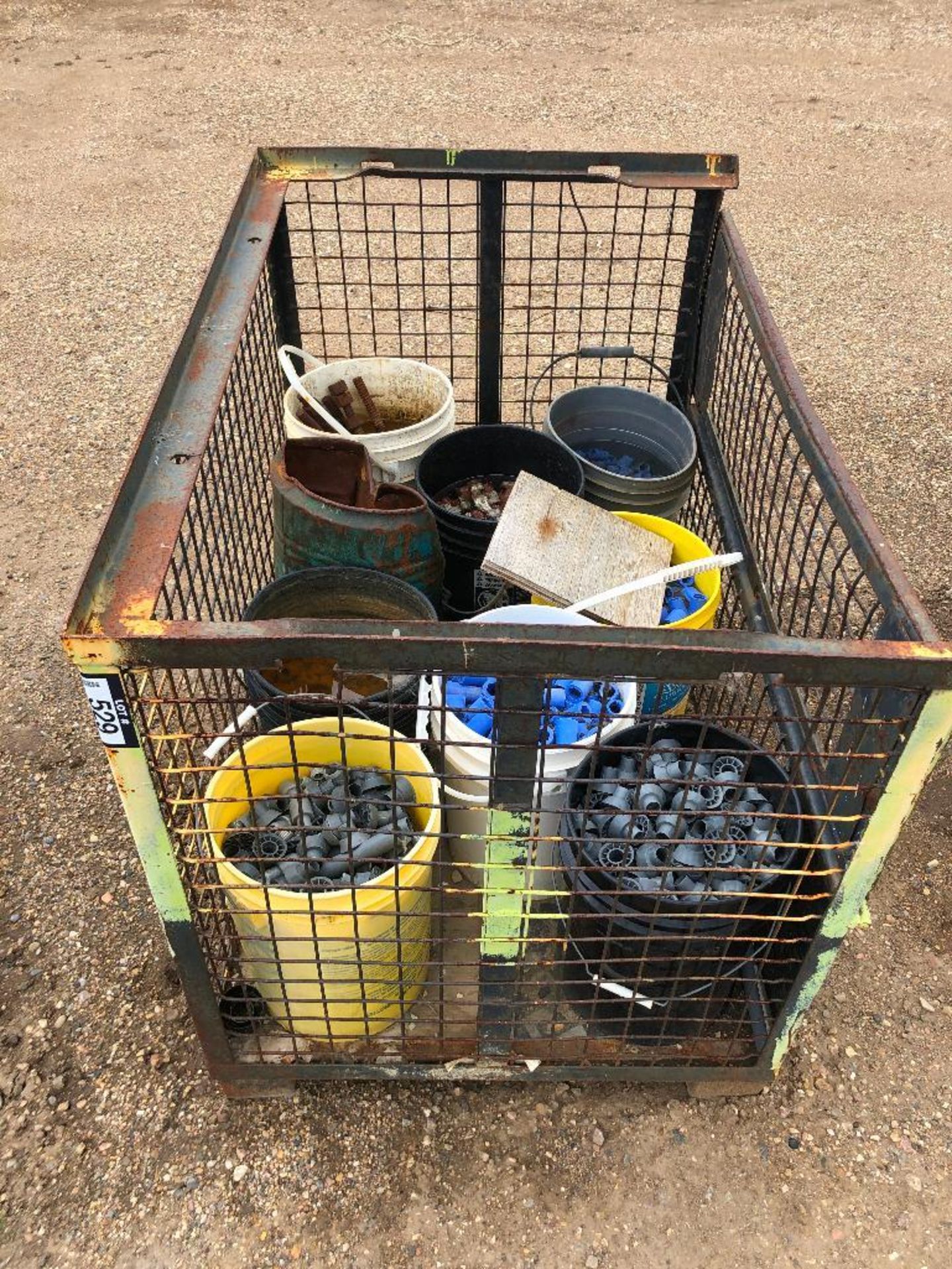 Lot of Metal Crate w/ Asst. Fittings, etc.