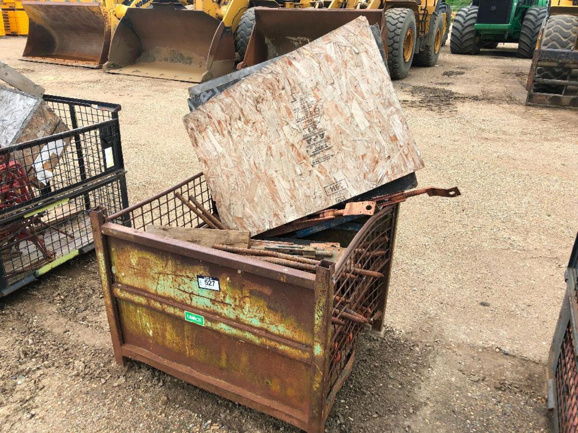 Lot of Metal Crate w/ Asst. Stakes, Pegs,etc. - Image 2 of 3