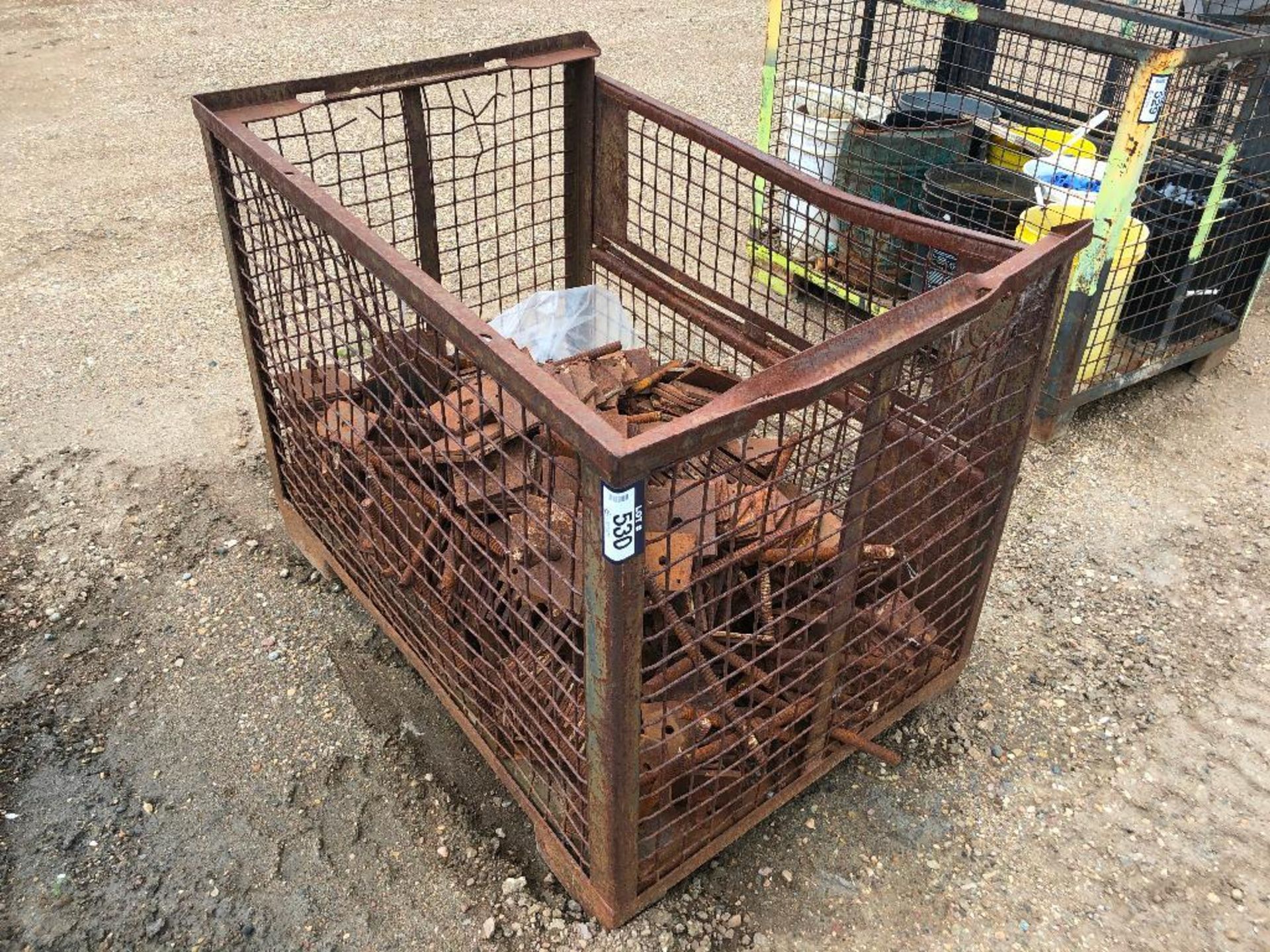 Lot of Metal Crate w/ Asst. Steel, etc. - Image 2 of 2