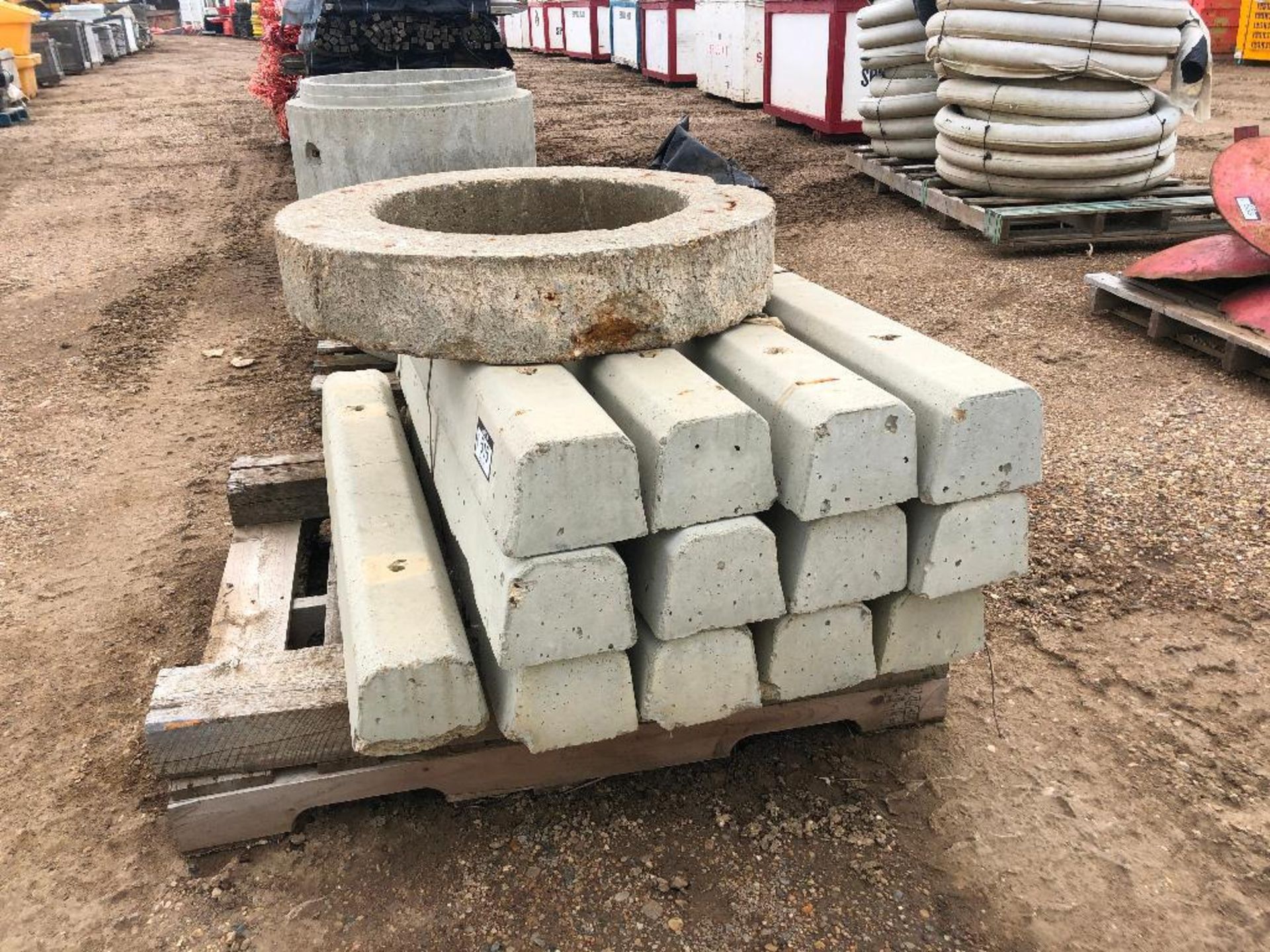 Pallet of Cement Parking Blocks and (1) 21" X 5.5" Cement Ring - Image 2 of 2