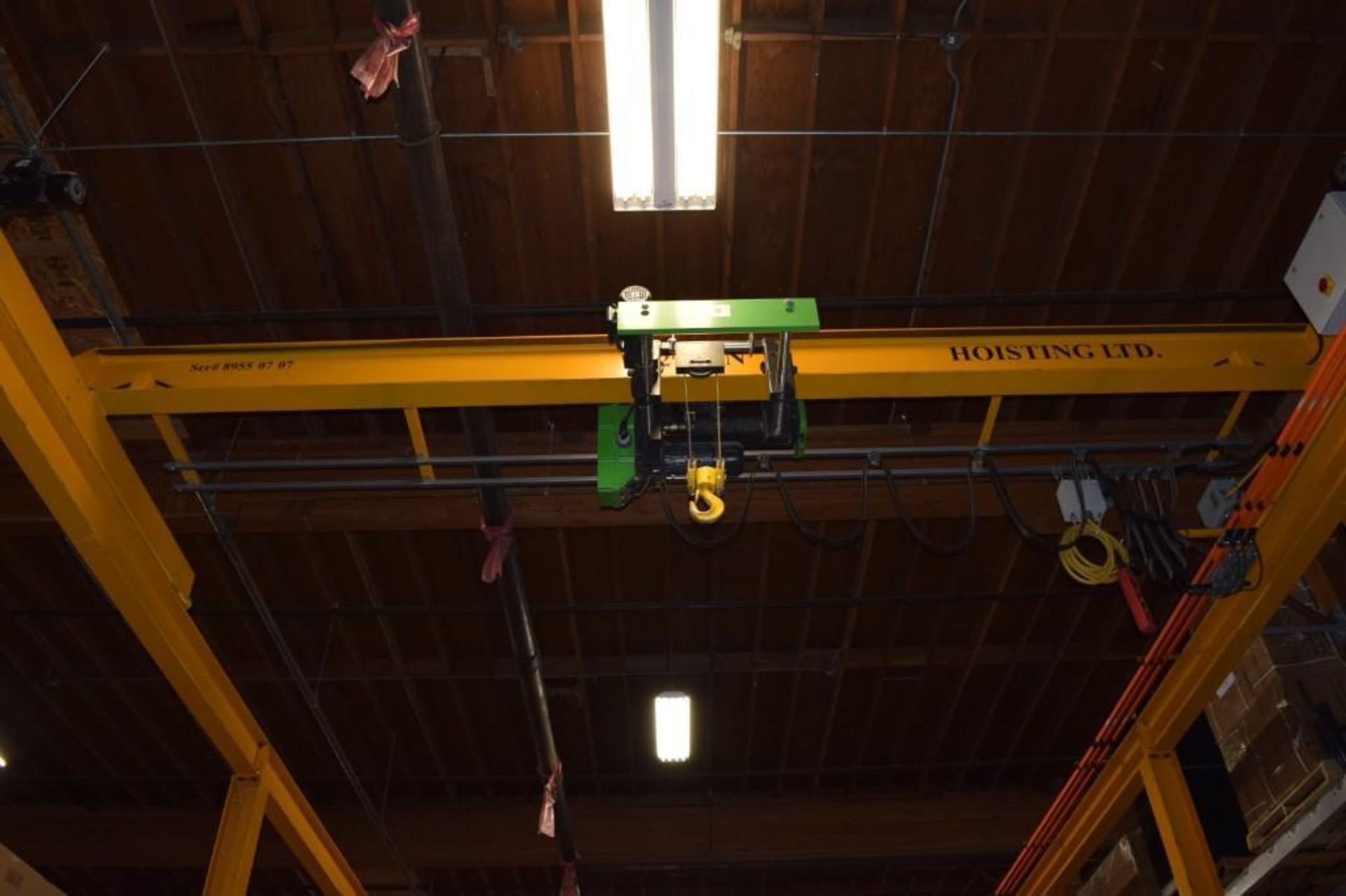 Stahl Crane Systems 2-TON Wire Rope Hoist, 20' Wide, 80' Run, Remote (Lightly Used) - Image 3 of 13