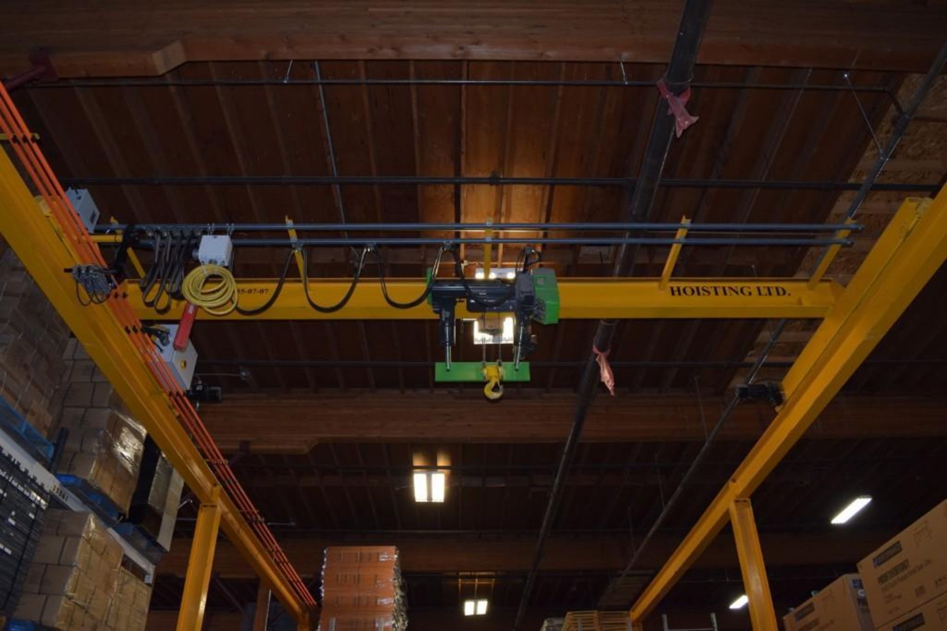 Stahl Crane Systems 2-TON Wire Rope Hoist, 20' Wide, 80' Run, Remote (Lightly Used) - Image 2 of 13