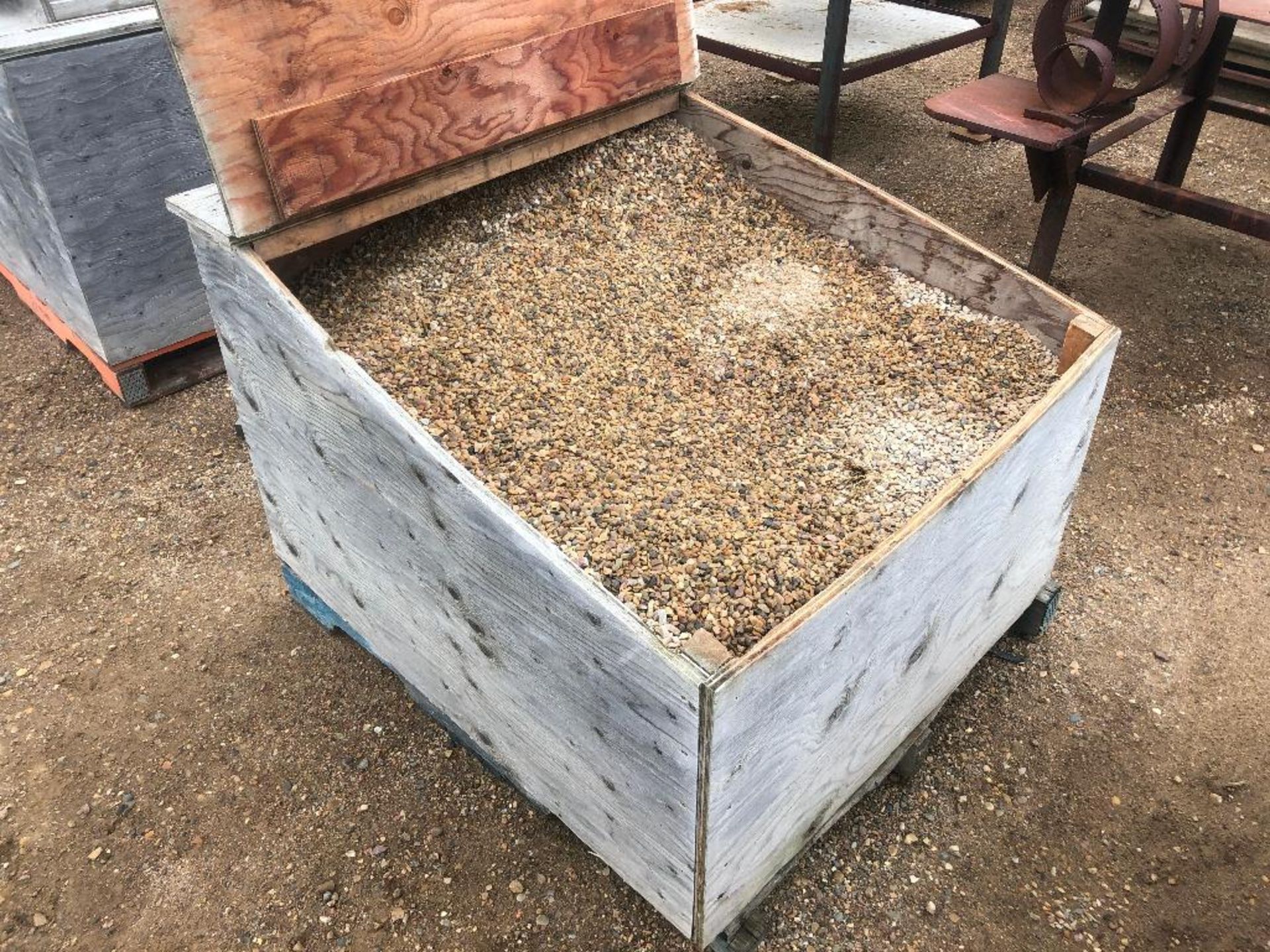 Lot of (2) Traction Gravel Wood Bins w/ Asst. Contents - Image 3 of 3