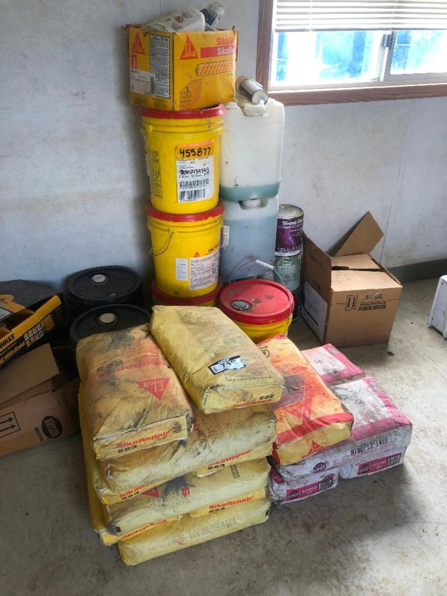 Lot of Asst. Sika Mortar, Sika Florseal, etc.