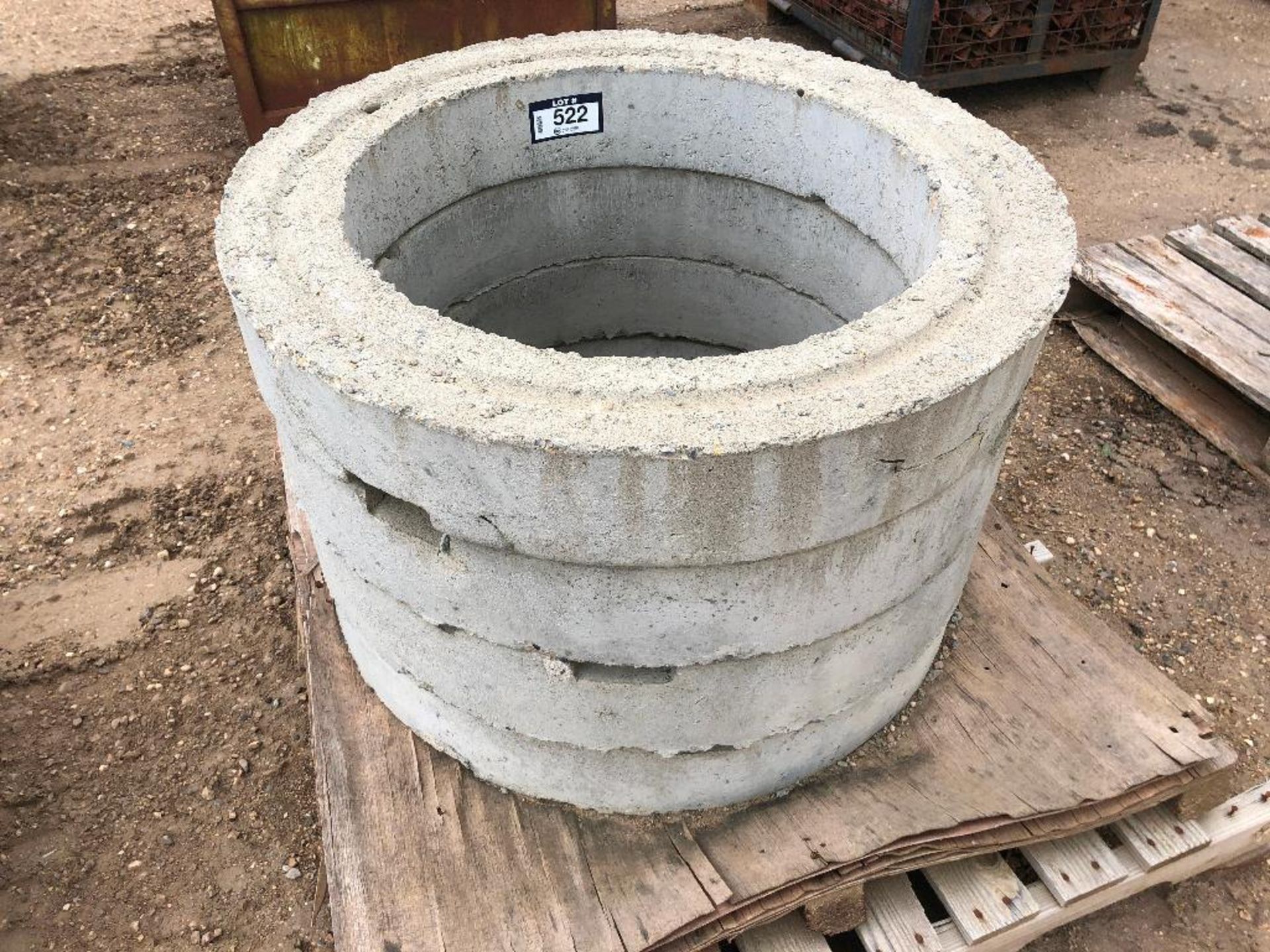 Lot of (4) 25" X 6" Cement Rings