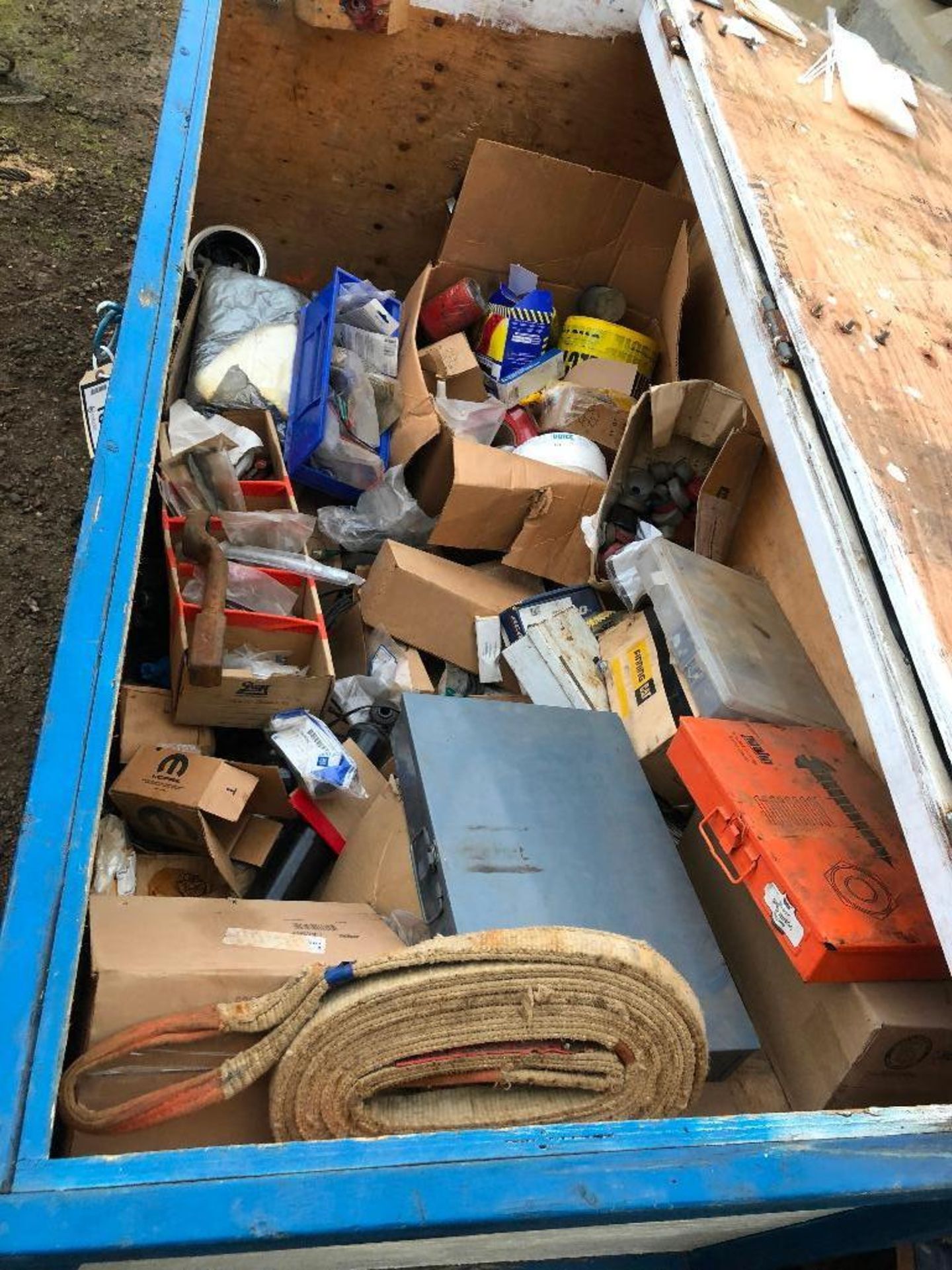 Wooden Crate w/ Asst. Contents including Parts, Cases, Automotive Parts, etc. - Image 2 of 6