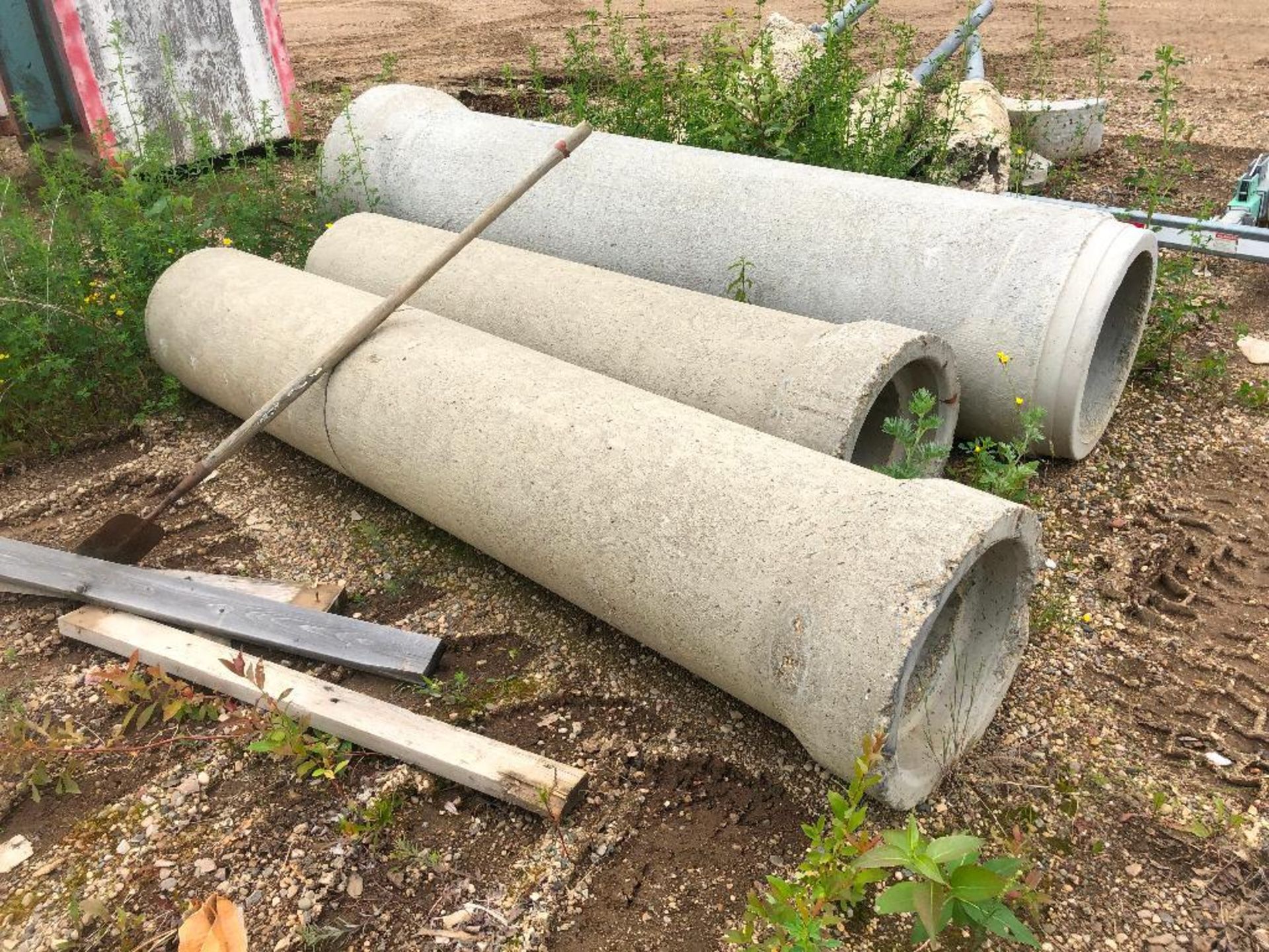 Lot of (3) Asst. Cement Pipes - Image 2 of 2