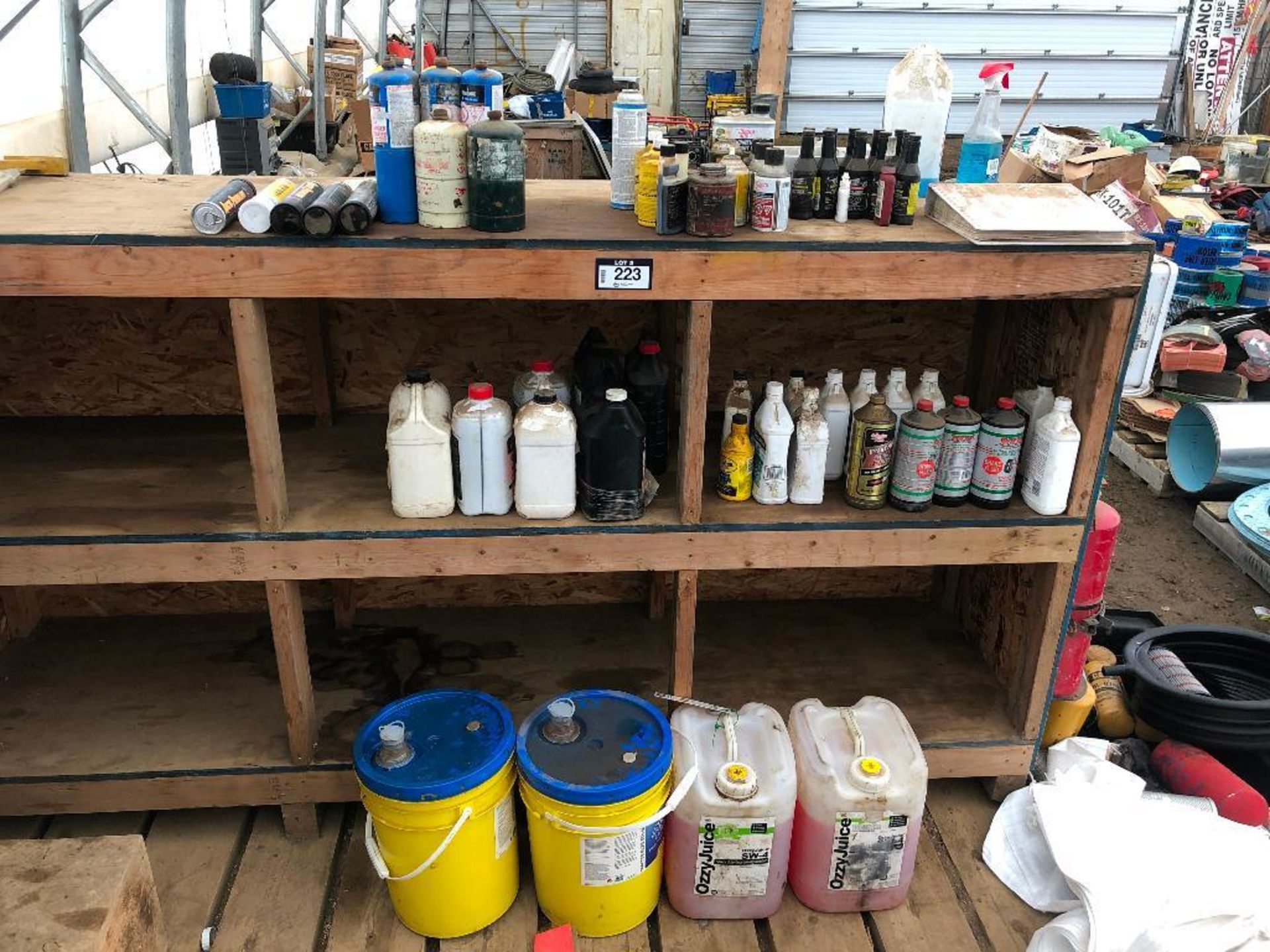 Lot of Asst. Fluids, Grease, etc.