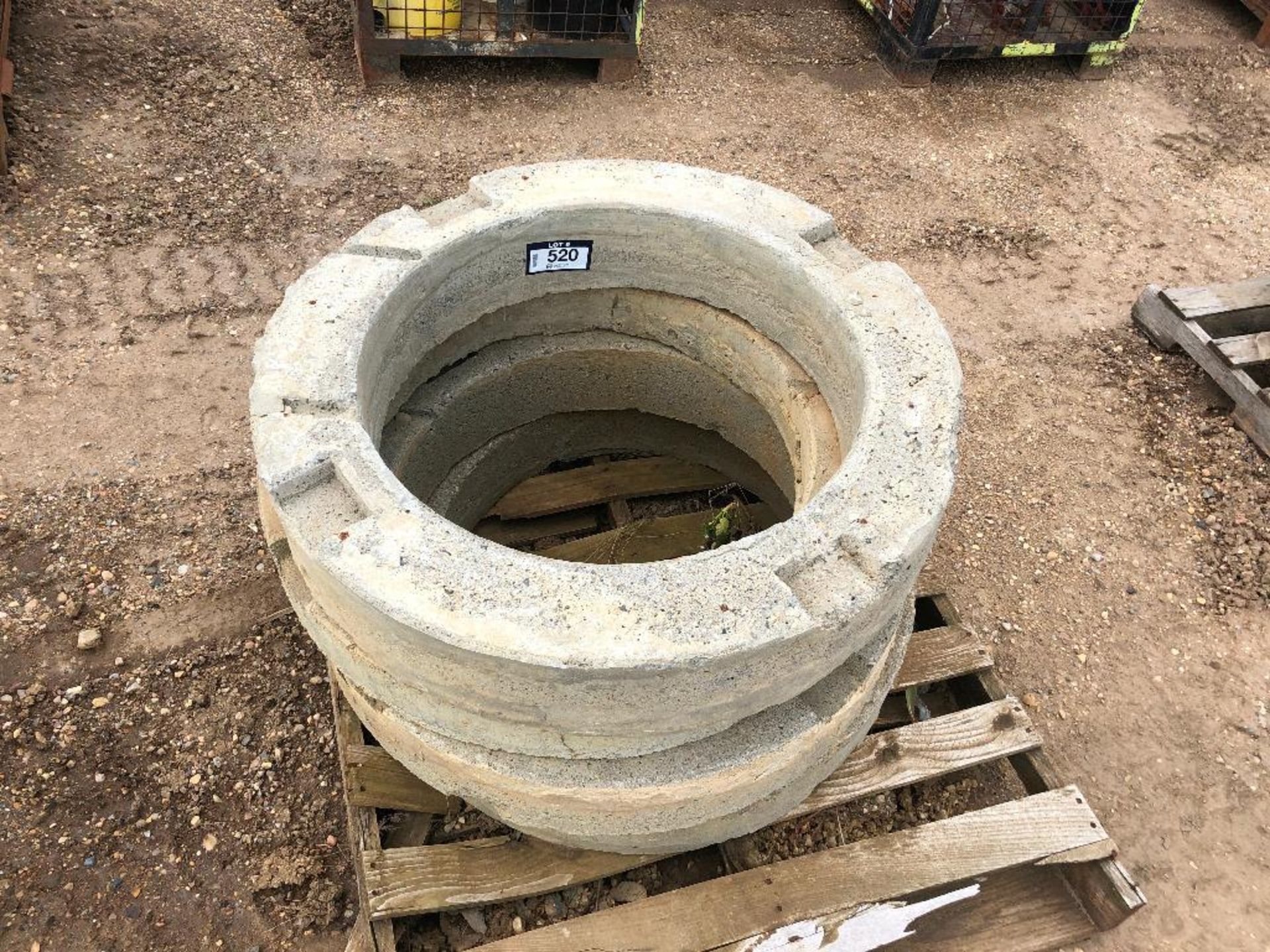 Lot of (4) Asst. 25" Cement Rings - Image 2 of 2