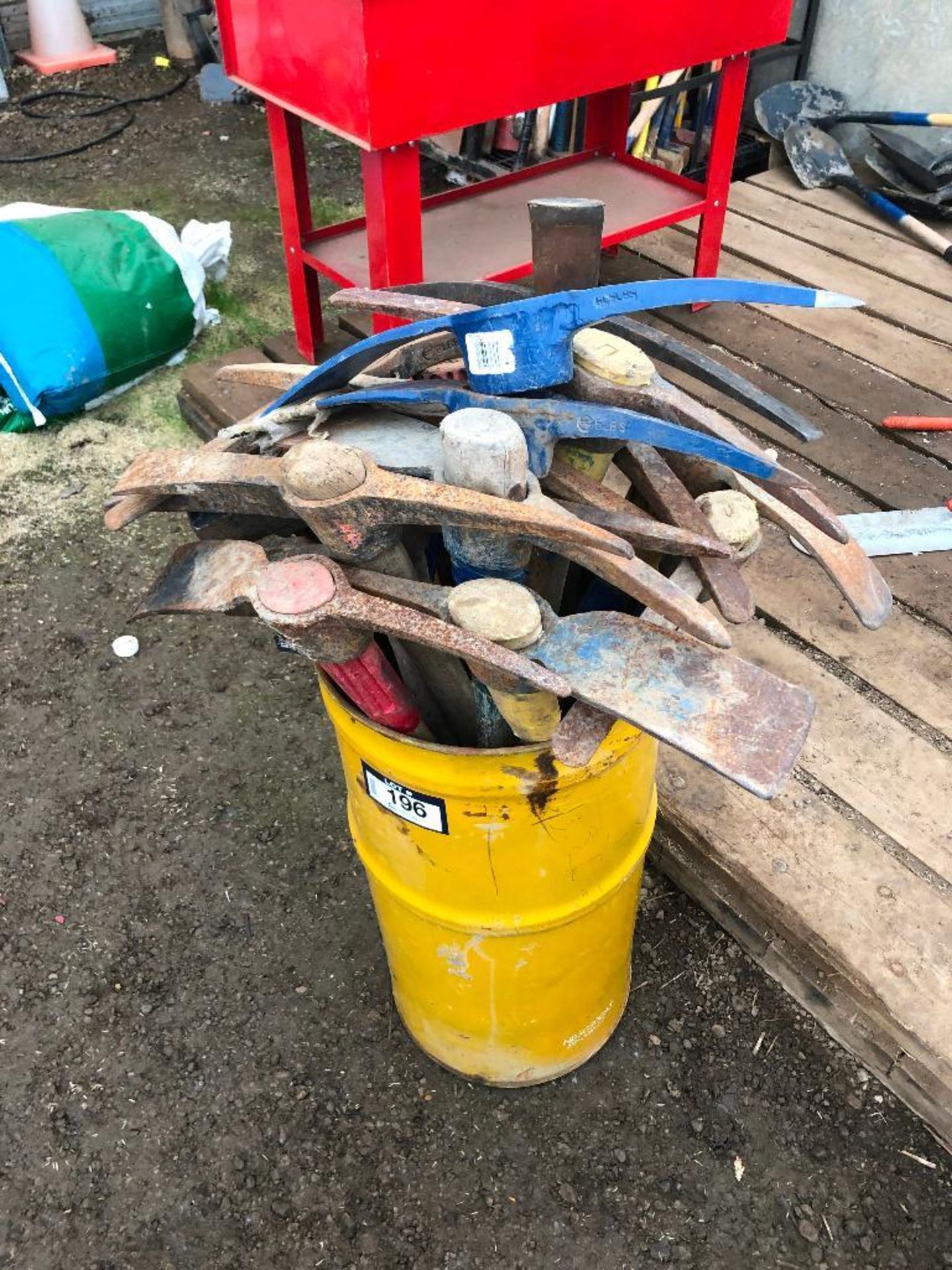 Lot of Approx. (12) Asst. Pick-Axes and (2) Sledge Hammers