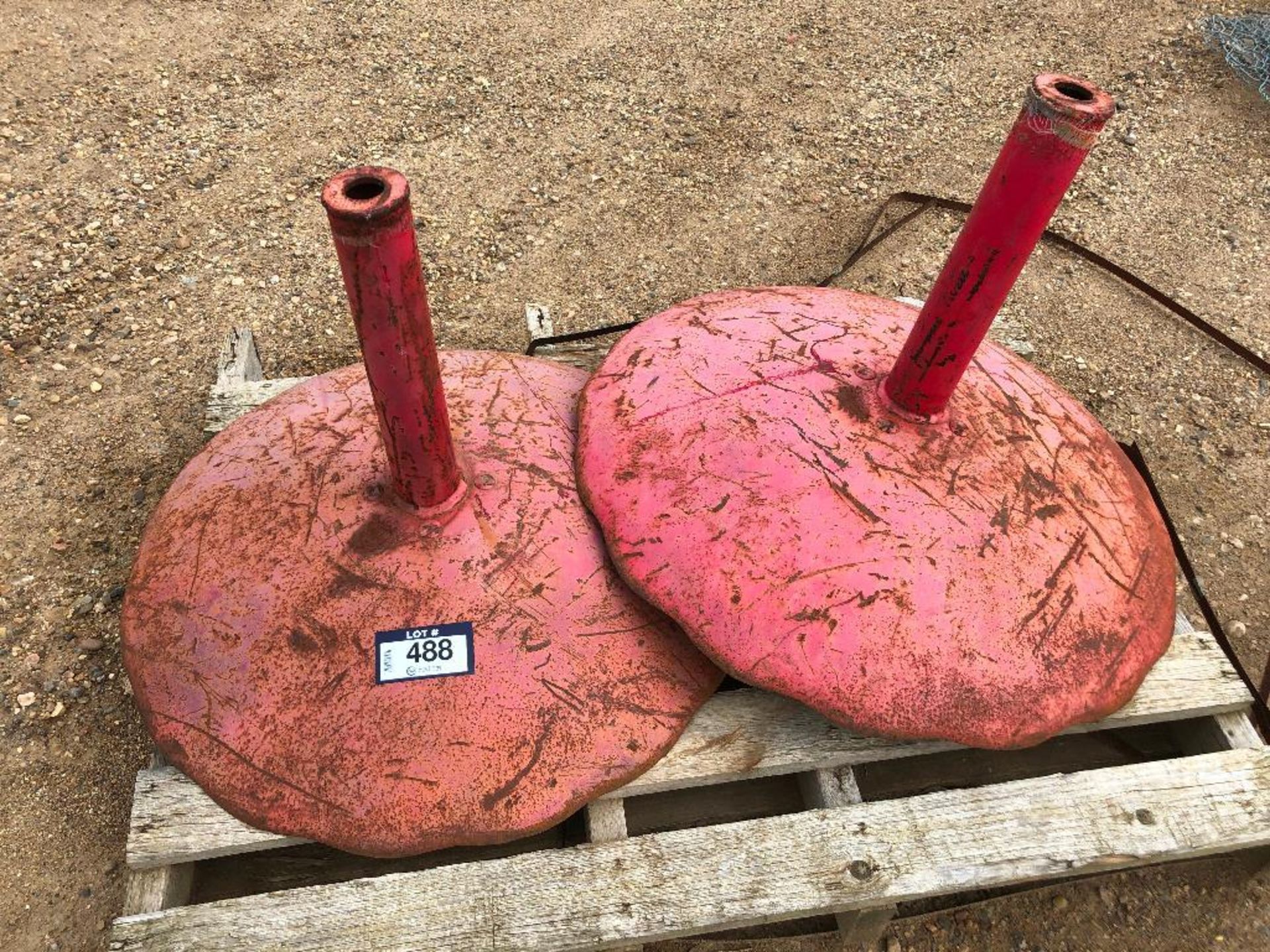 Lot of (2) Steel Stand Bases