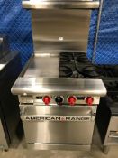 AMERICAN RANGE, COMPLETE WITH GRILL, DOUBLE BURNERS & OVEN, NATURAL GAS - NEW
