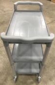 3 TIER TROLLEY CART, GREY, 16-1/8"X32-7/8"X37-7/8"H, 120-T1632 - NEW