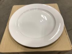 11-7/8" WHITE PORCELAIN PLATES, ARCOROC "INFINITY" R1001 - LOT OF 12 - NEW