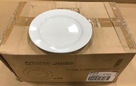 CASE OF 7" WHITE PORCELAIN PLATES, ARCOROC FF414 - 36 PER CASE - NEW