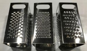 UPDATE INTERNATIONAL FOUR SIDED STAINLESS GRATERS, GR-449, LOT OF 3 - NEW