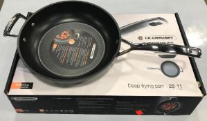 LE CREUSET HA2400-28 28CM DEEP FRY PAN, BLACK/SILVER - NEW