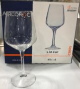 15OZ/450ML WINE GLASSES, ARCOROC LINEAL C9515 - 6 PER BOX - NEW